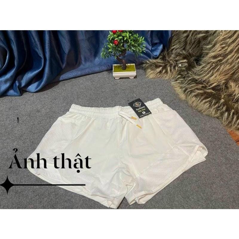 Quần đùi thể thao nữ phối lưới Bigsize 55_85 ký