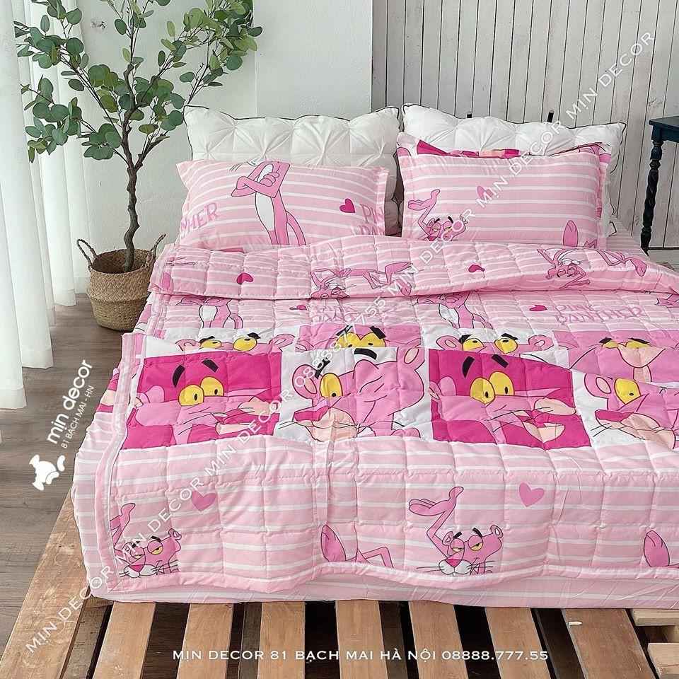 Bộ Ga Giường Cá Voi Ga Gối Cotton - Ga Trải Giường Thiết Kế Mịn Decor