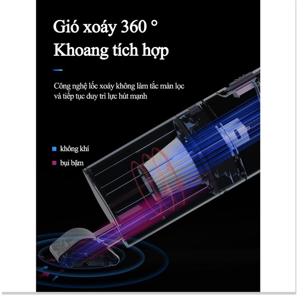 Hút bụi ô tô khô ước 12v 120w AKS-8001C không dây Pin sạc 2000mah