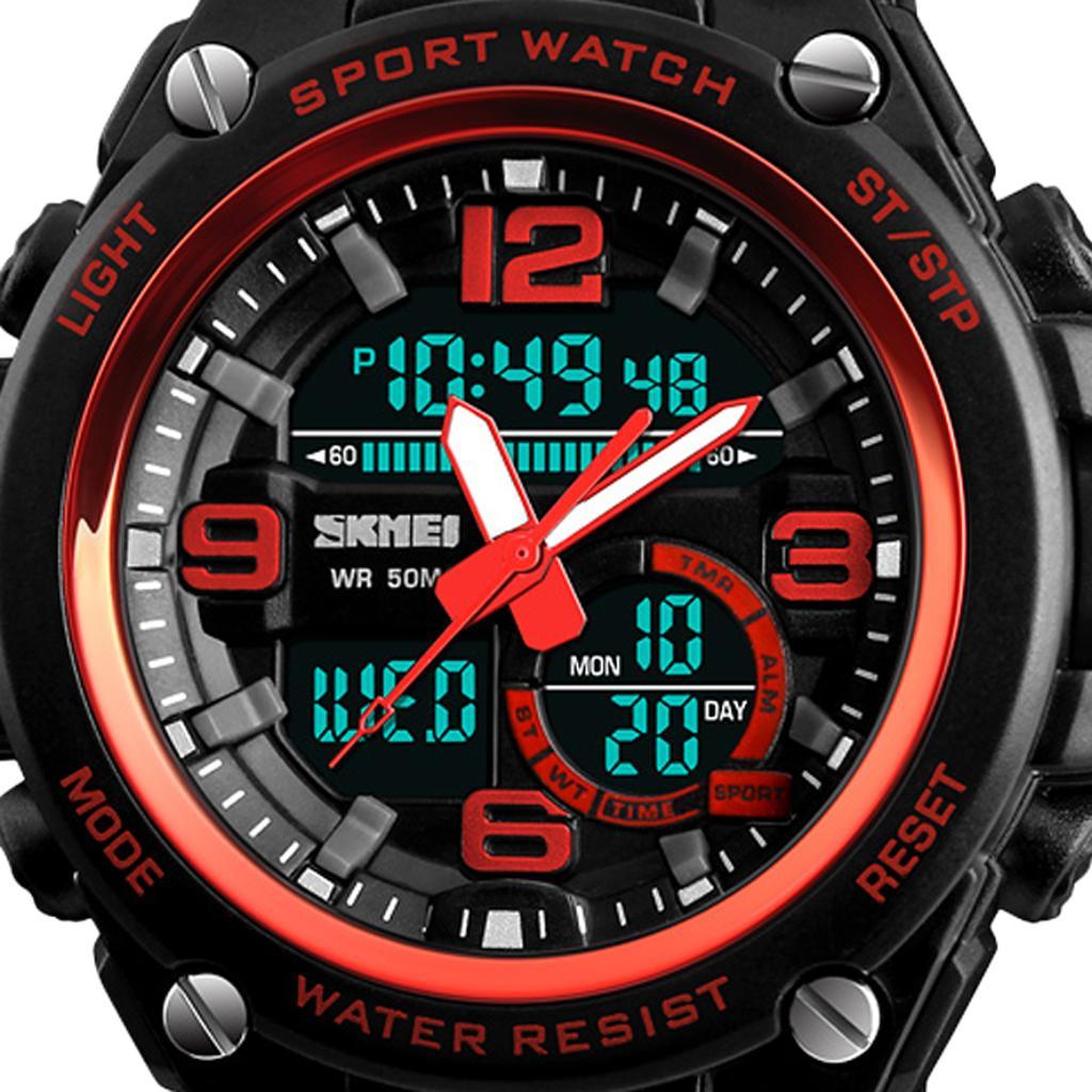 Men Sports Analog Waterproof Digital Wristwatch
