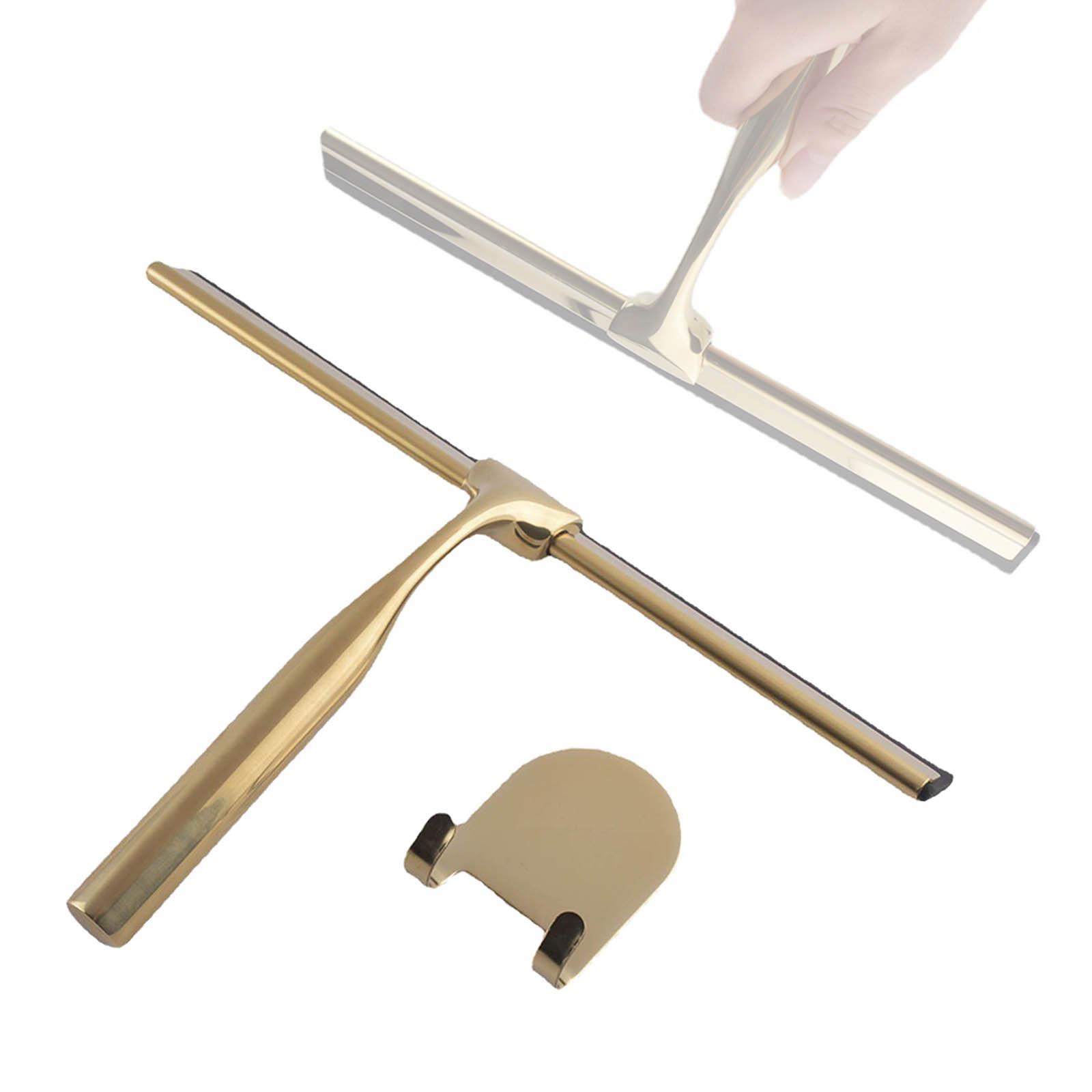 Glass Wiper with Hook Holder Water Scraper for Windows Bathroom Sink