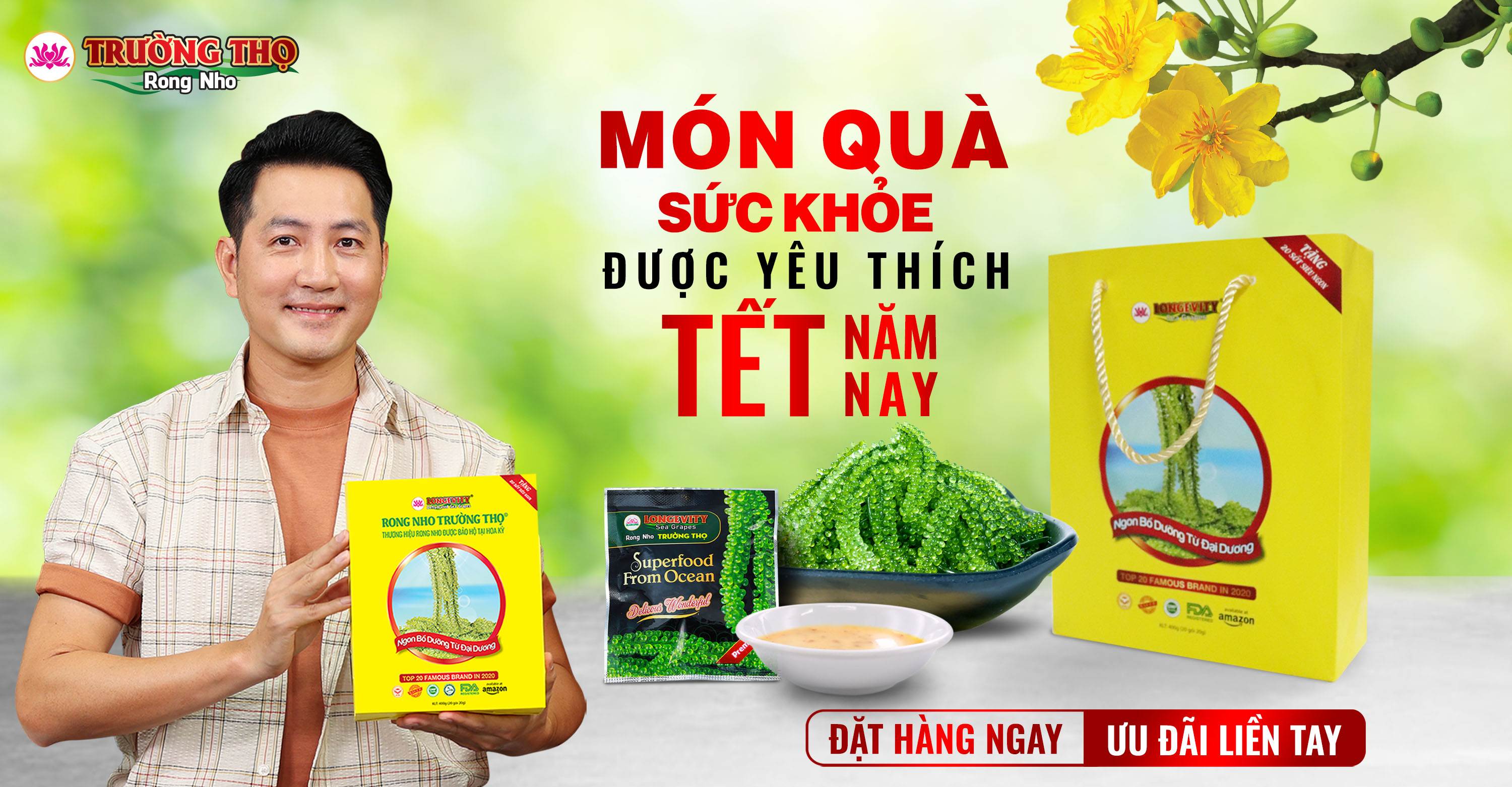 Rong Nho Trường Thọ, Hộp Quà Tết Ý Nghĩa Sức Khỏe, Thương Hiệu Rong Nho Cao Cấp Xuất Khẩu Được Người Mỹ Tin Dùng