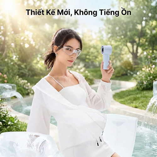 Quạt mini tích điện cầm tay Jisulife Handheld Fan Life10 S 5000mAh - Hàng chính hãng