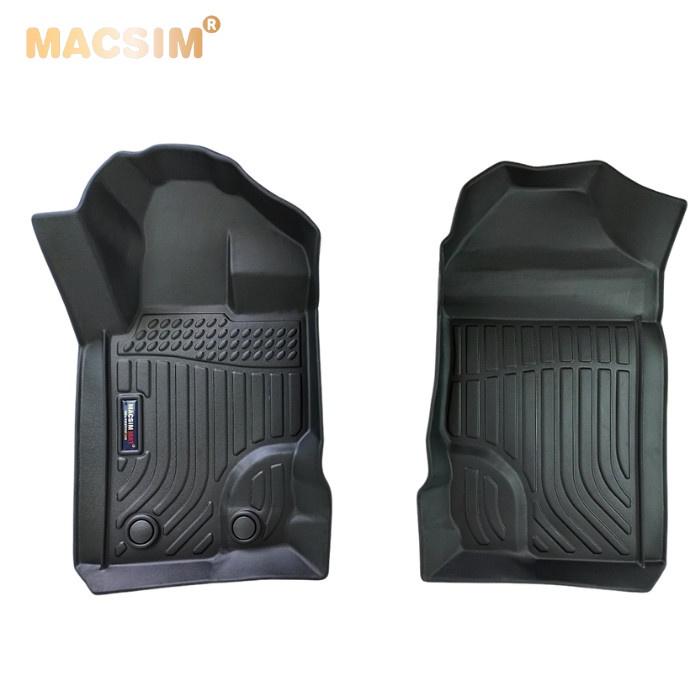 Thảm lót sàn xe ô tô Ford Ranger 2012-2021 Nhãn hiệu Macsim chất liệu nhựa TPE cao cấp màu đen