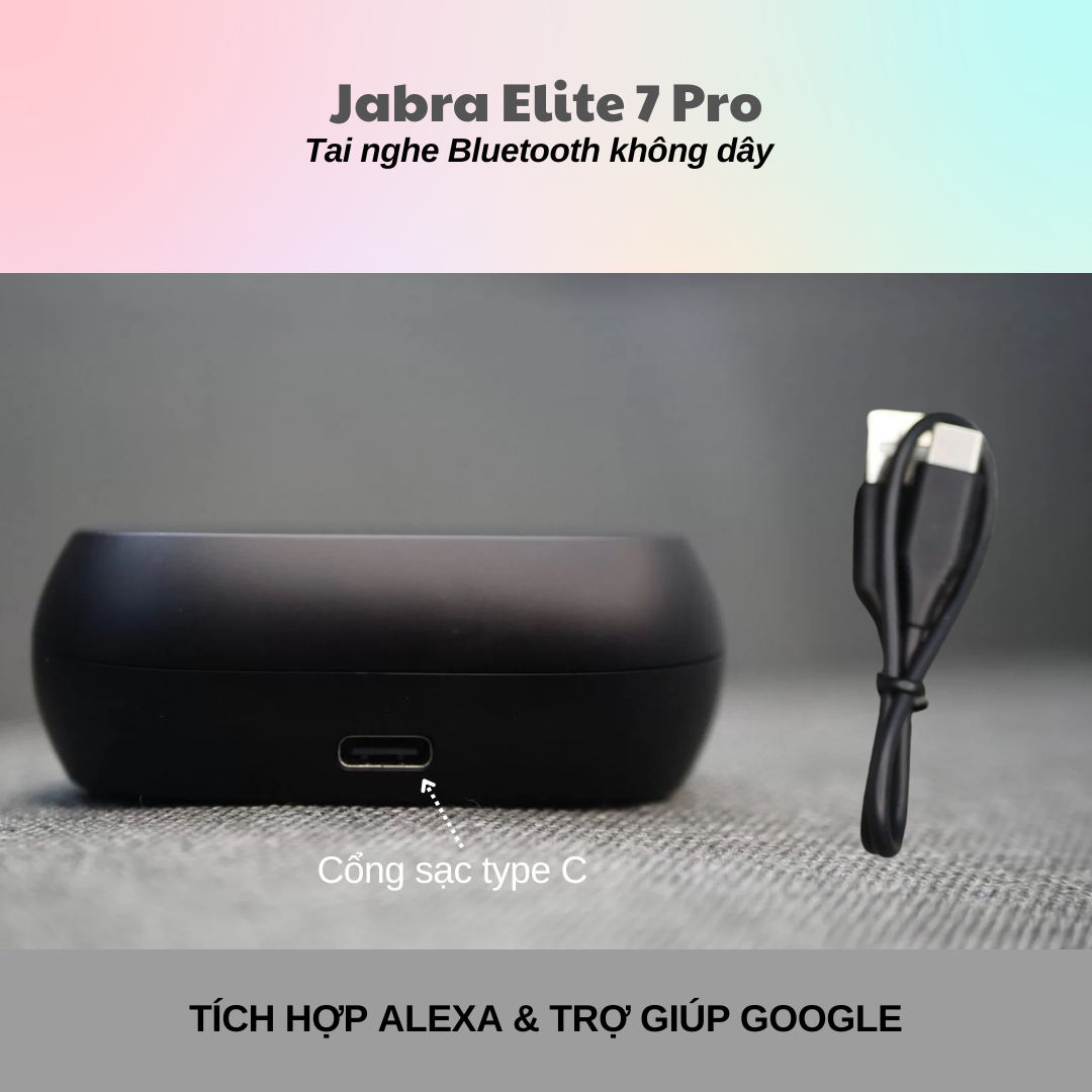 Tai Nghe True Wireless Jabra Elite 7 Pro - Dùng Được Gần 35 Tiếng - Bảo Hành 12 Tháng - Hàng Chính Hãng