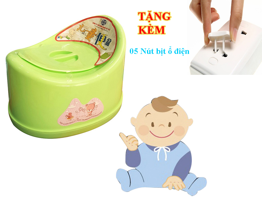 Bô vệ sinh hình chiếc thuyền CH22 Tặng 5 nút bịt ổ điện an toàn