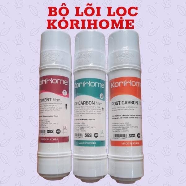 Combo 3 lõi lọc thô Korihome : 1 sediment +1 Pre carbon + 1 Post carbon