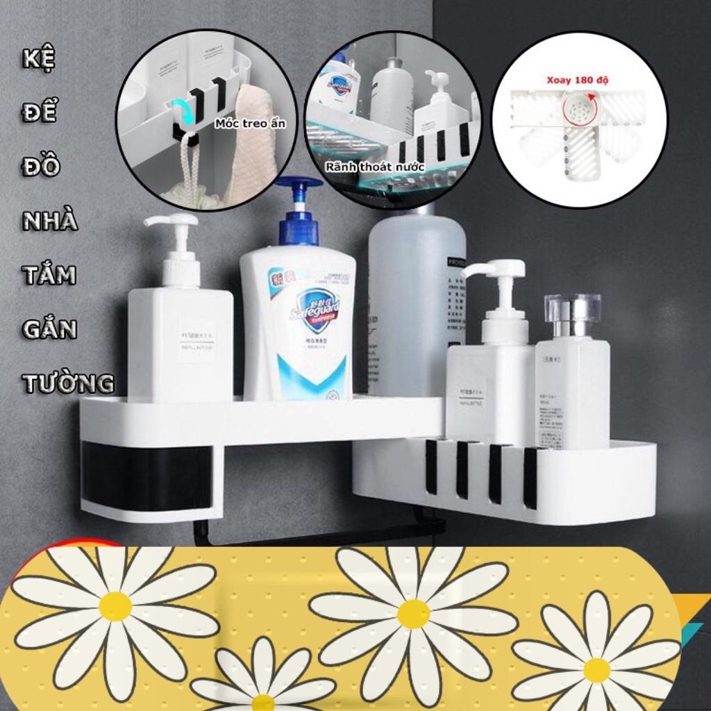 Kệ xoay để đồ nhà tắm treo tường đa chức năng có thể gấp gọn