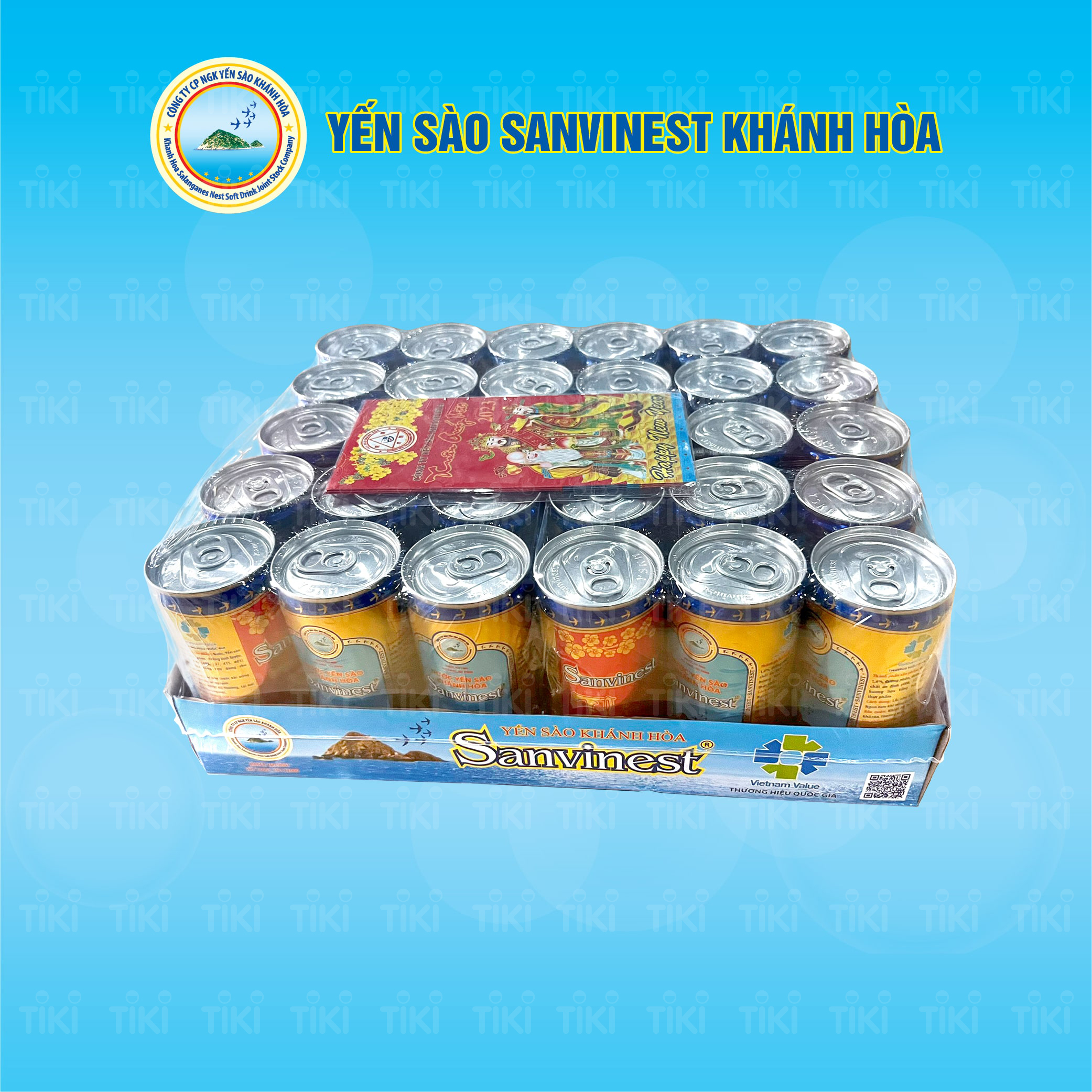 [Khay 30 lon Xuân] Nước Yến sào Sanvinest Khánh Hòa đóng lon 190ml