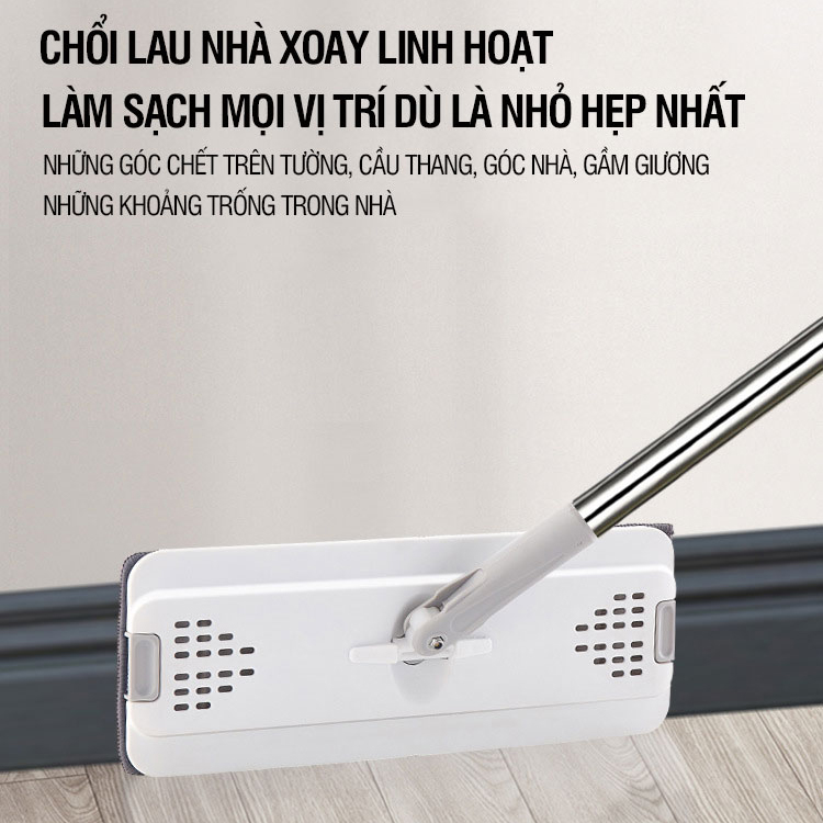 Cây lau nhà tự vắt thông minh,bông lau to, dày mềm mại- K1400