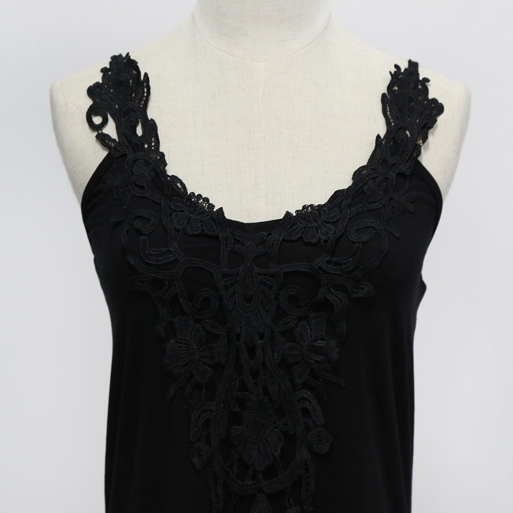 Girls Ladies Women Cotton Tank Tops Sleeveless Lace Vest Blouse Crop Top