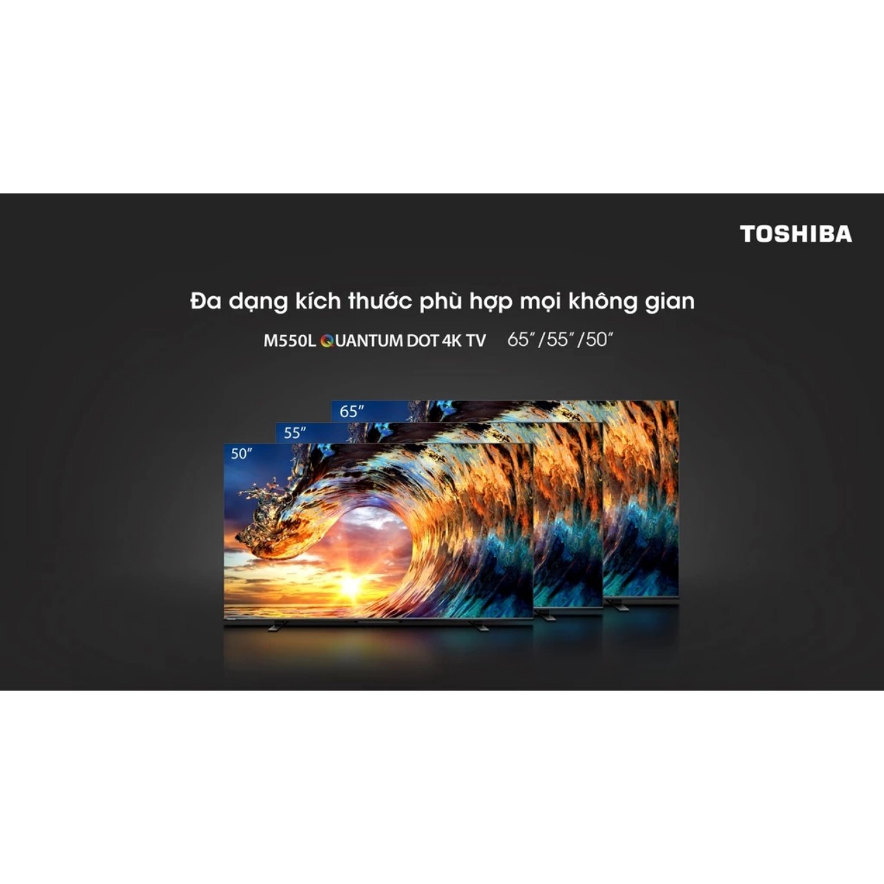 [Hàng chính hãng] Smart TV TOSHIBA Google QLED Quantum Dot 4k UHD 50'' 50M550LP - Tìm kiếm bằng giọng nói rảnh tay - Bảo hành chính hãng 2 năm