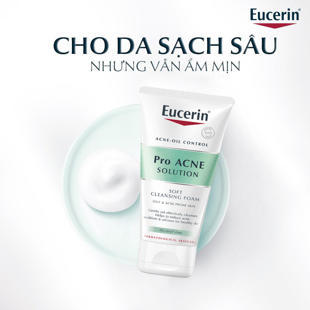 Sữa Rửa Mặt Eucerin Dạng Bọt Sạch Sâu Cho Da Nhờn Pro Acne 50G