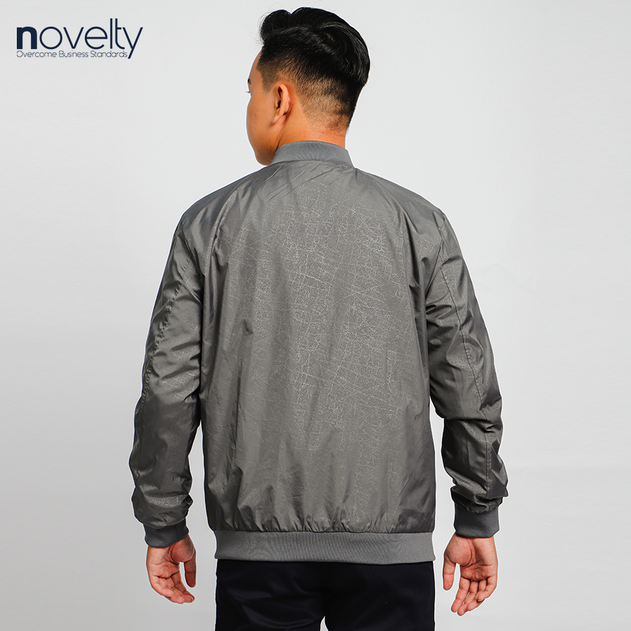Áo jacket nam in chìm Novelty xám đậm 2203382