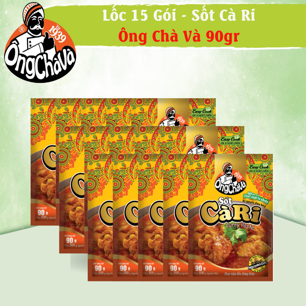 Lốc 15 Gói Sốt Cà Ri Ông Chà Và 90g