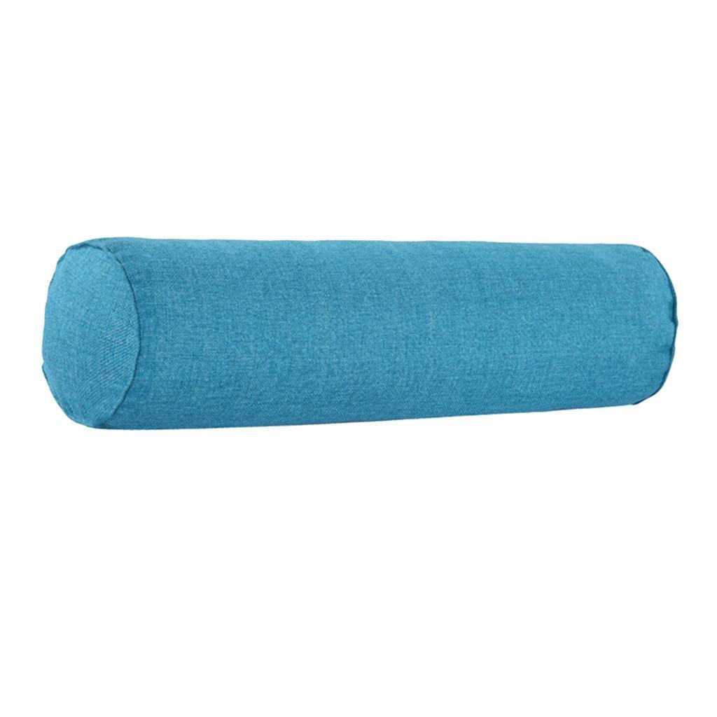 Orthopedic Neck Roll Pillow Round Cervical Support Spine Pillow Blue