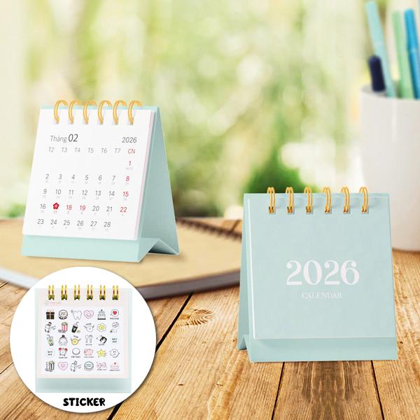 Lịch Bàn Teen Mini 2026 - Size XS - Linh Lan - Mẫu 5