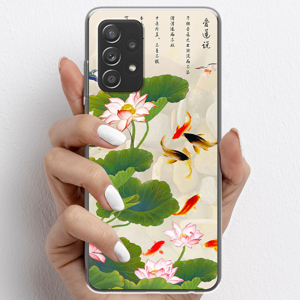 Ốp lưng cho Samsung Galaxy A52 , Samsung Galaxy A52s 5G nhựa TPU mẫu Hoa sen cá