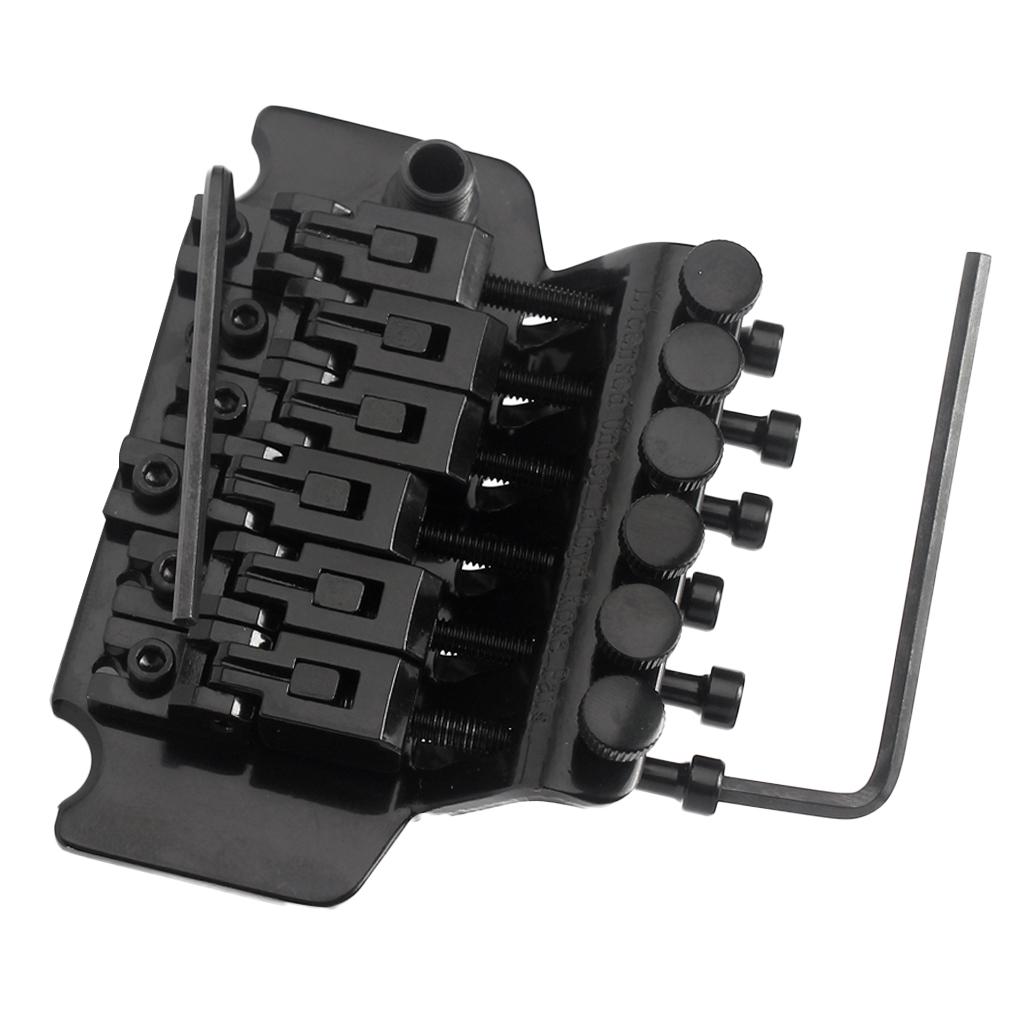 6 Dây Đôi Tremolo Cầu Yên Cầu Bộ cho Đàn Guitar Điện Đen