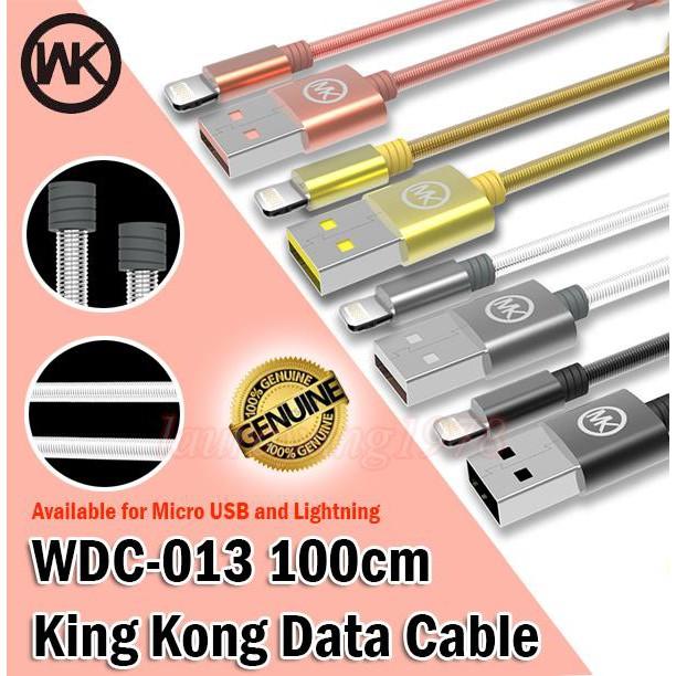 Cáp sạc hỗ trợ sạc nhanh cao cấp WEKOMRE WDC-013 - hộp kim loại, thân dây lò xò độc đáo - Hàng nhập khẩu