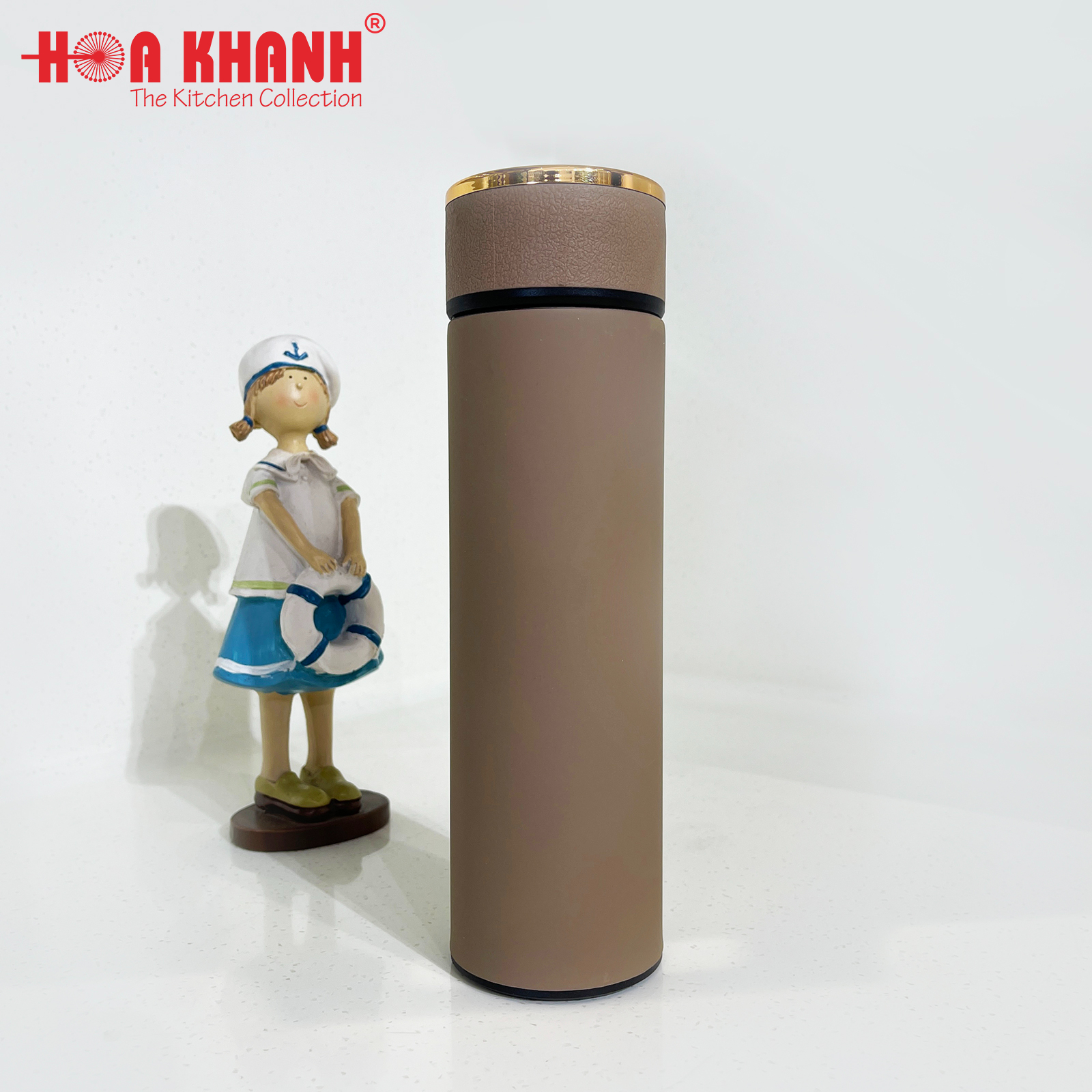 BÌNH GIỮ NHIỆT NẮP DA 500ML - A06-BND500