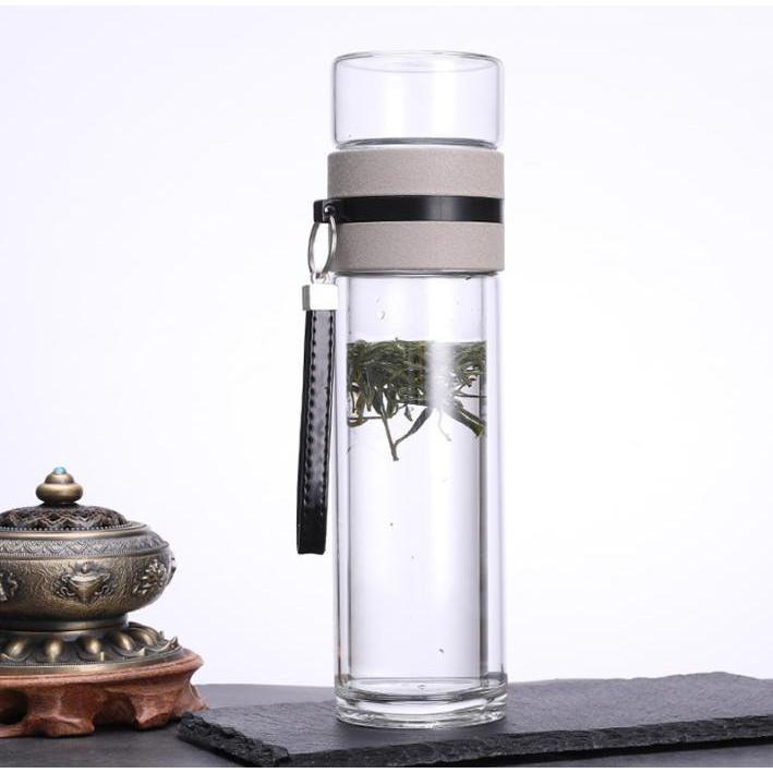Bình giữ nhiệt 2 lớp thủy tinh cao cấp Luxury Travel Bottles - Skylife