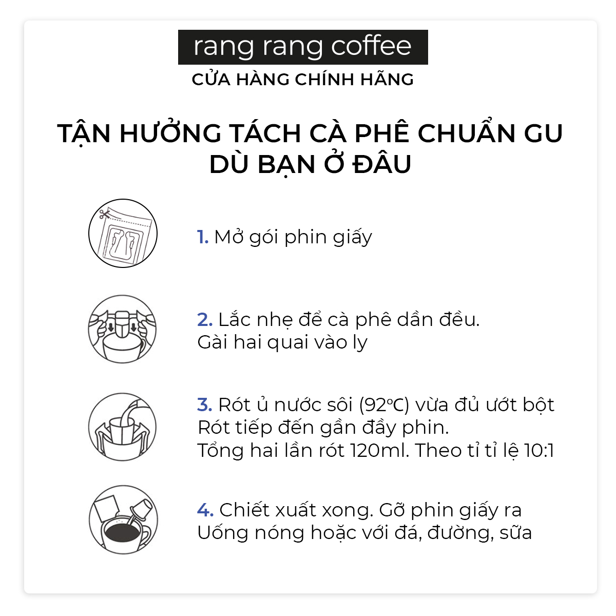 Hộp 4 Gói Cà Phê Phin Giấy/Túi Lọc Cao Cấp Specialty Kenya, Ethiopia, Indonesia, Colombia Decaf rang rang coffee 12gx4