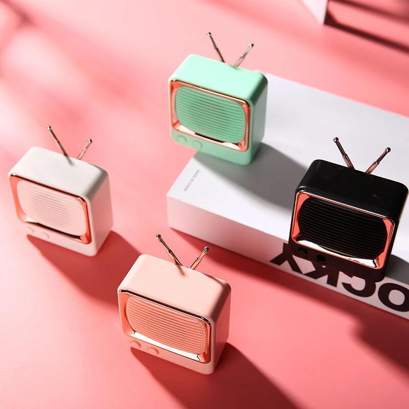 Loa Bluetooth Không Dây DW02 Hình TV Cổ Điển Chất Lượng Cao