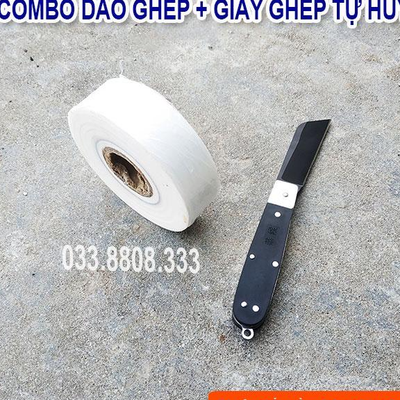 Combo Dao Ghép Cây Cán Gập & Giấy Ghép Cây Tự Hủy 3cm