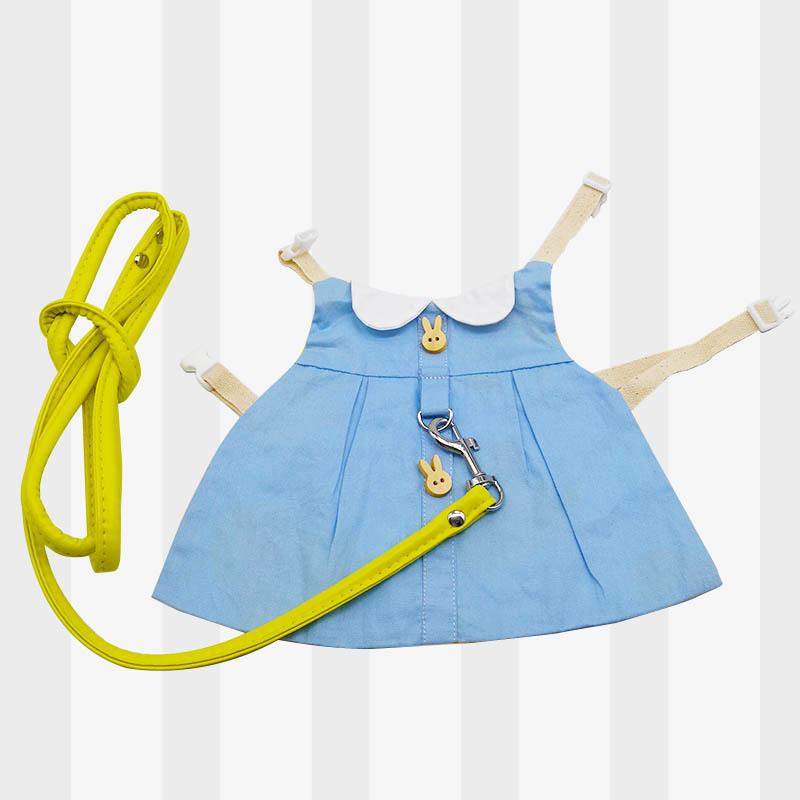 Thỏ bát đĩa và dây xích, dây đeo ngực mềm có thể điều chỉnh được đồ chơi guinea lợn với bộ đồ dây thừng thoát cho vật nuôi nhỏ trên chân