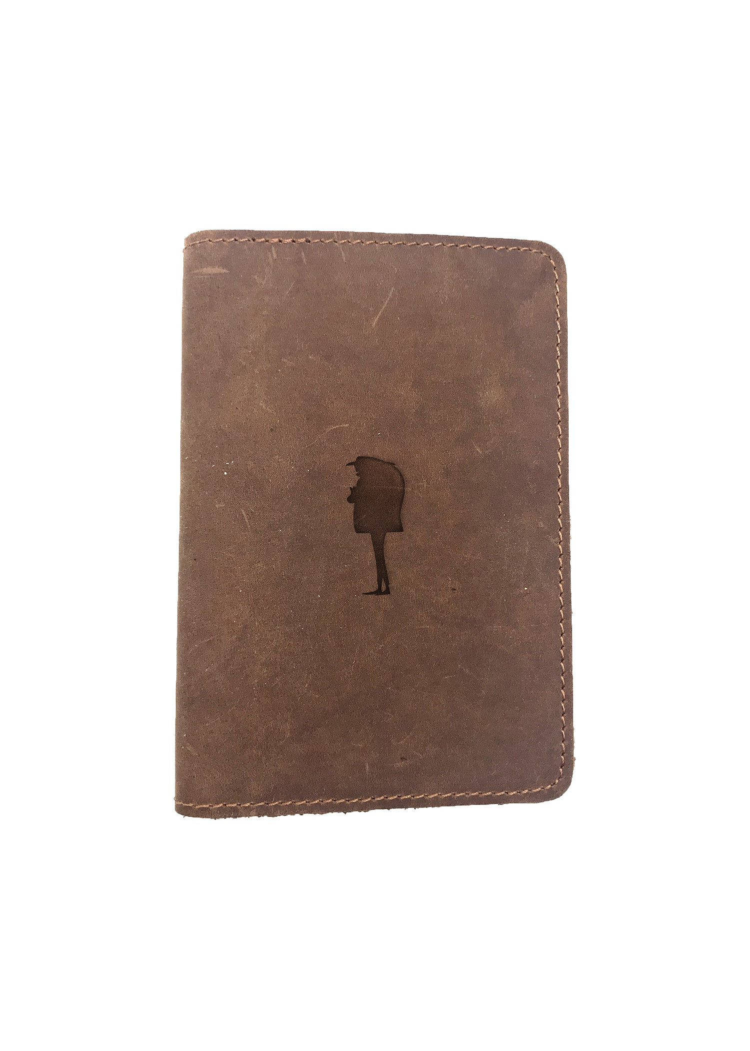 Passport Cover Bao Da Hộ Chiếu Da Sáp Khắc Hình Hoạt hình MINI GRZ MINION (BROWN)