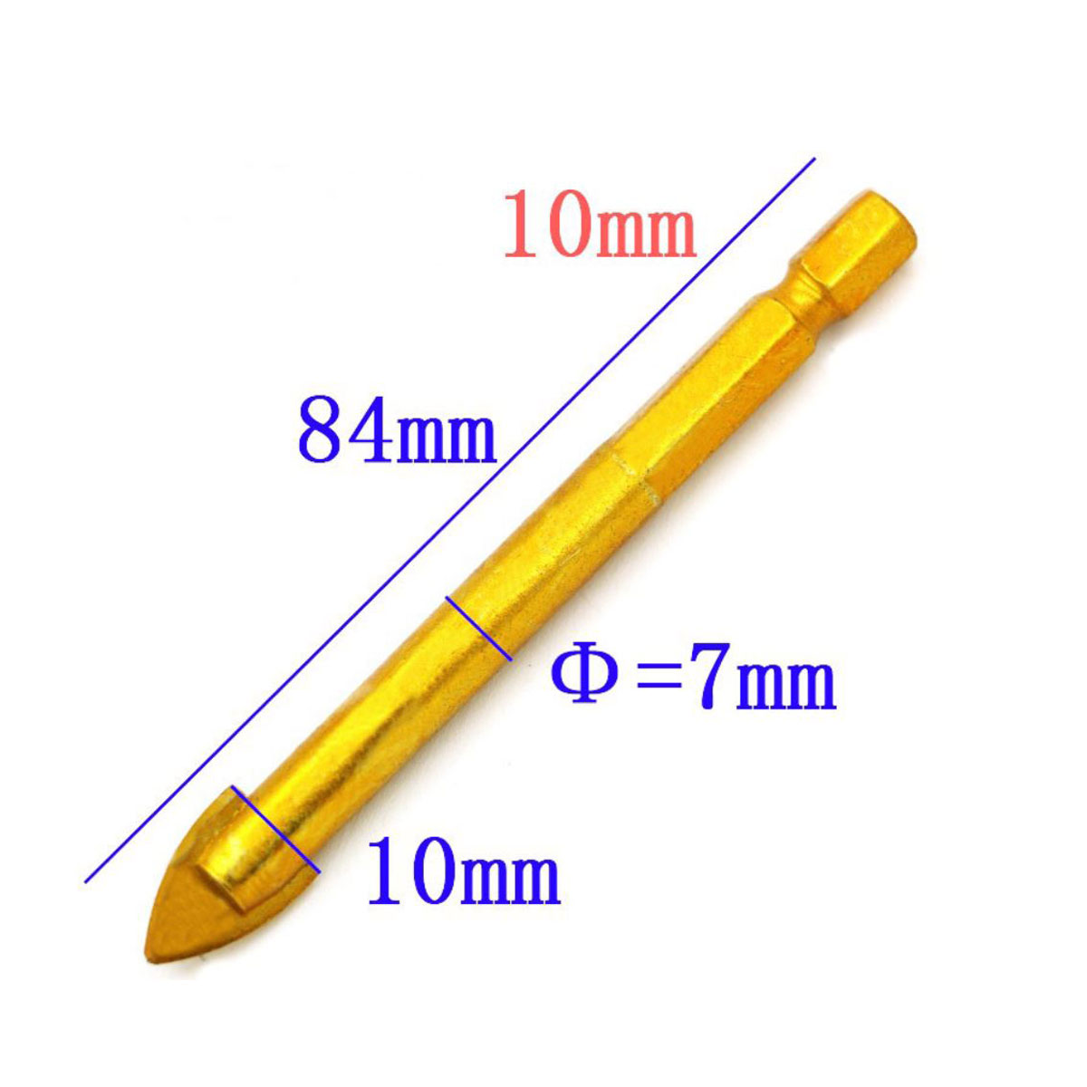 Bộ 7 Mũi Khoan Tam Giác Mạ Titan Khoan Tường - Thủy Tinh - Bê Tông Đa Chức Năng từ 3-12mm