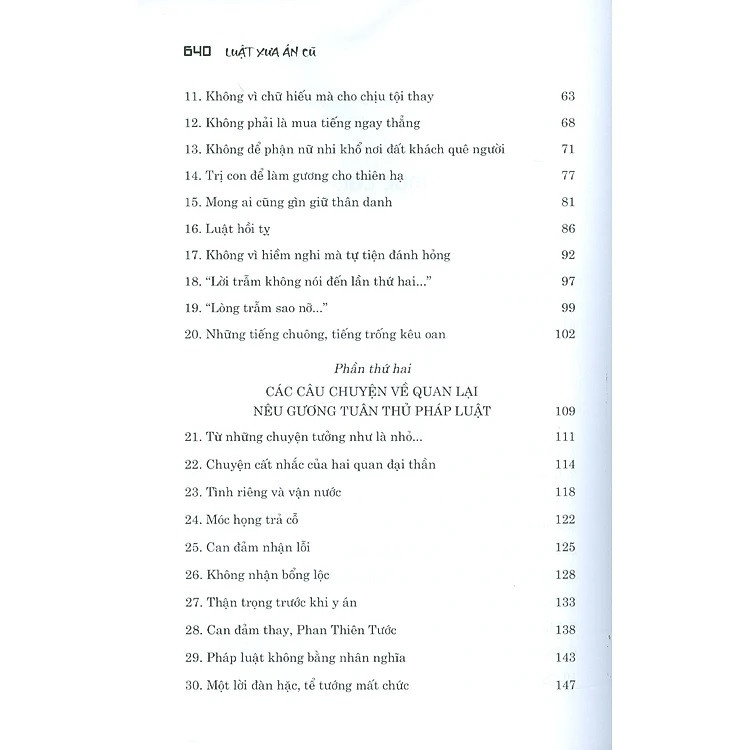 Sách - Luật xưa án cũ