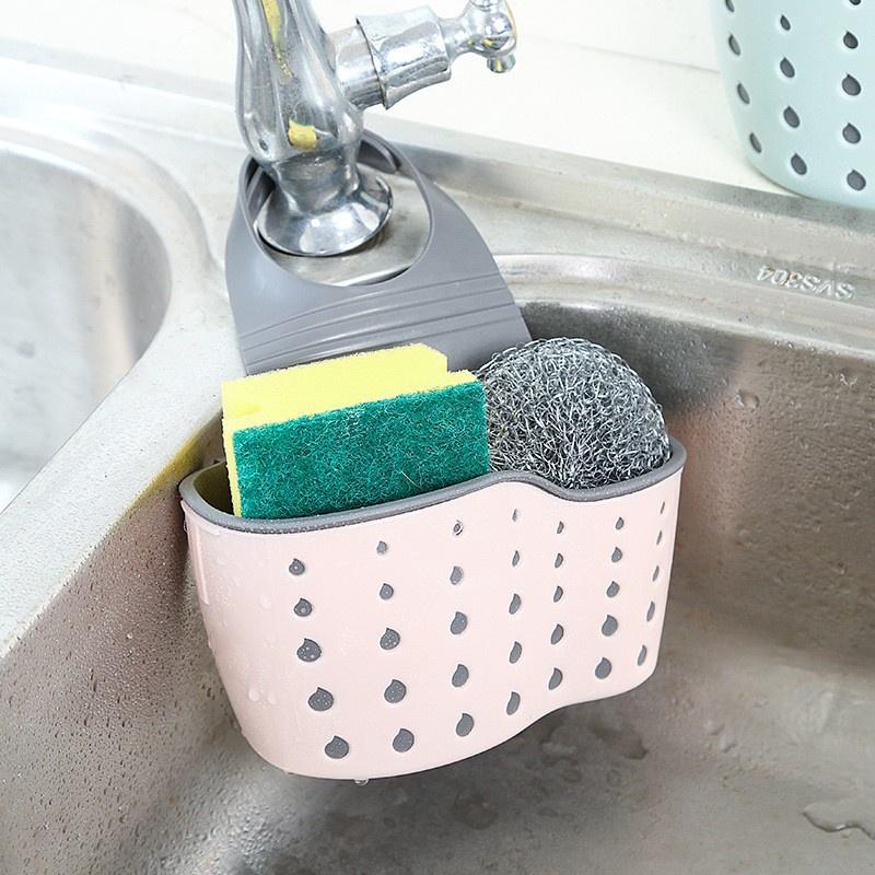 Giỏ nhựa đựng đồ treo vòi rửa chén bát, vòi nhà tắm 2 lớp dày dặn cao cấp