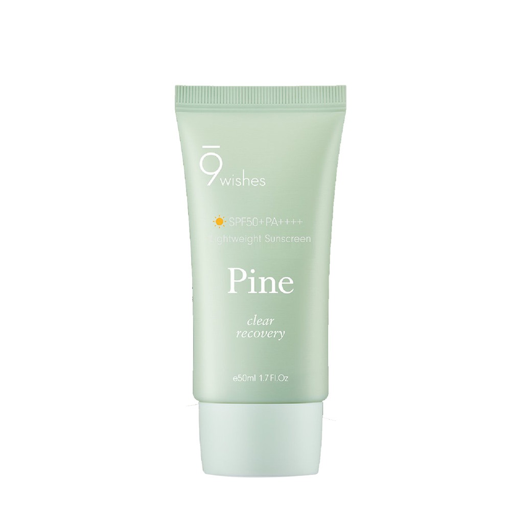 Kem Chống Nắng Mỏng Nhẹ, Kiềm Dầu 9 Wishes Pine Lightweight Suncreen SPF50+ PA++++ 50ml