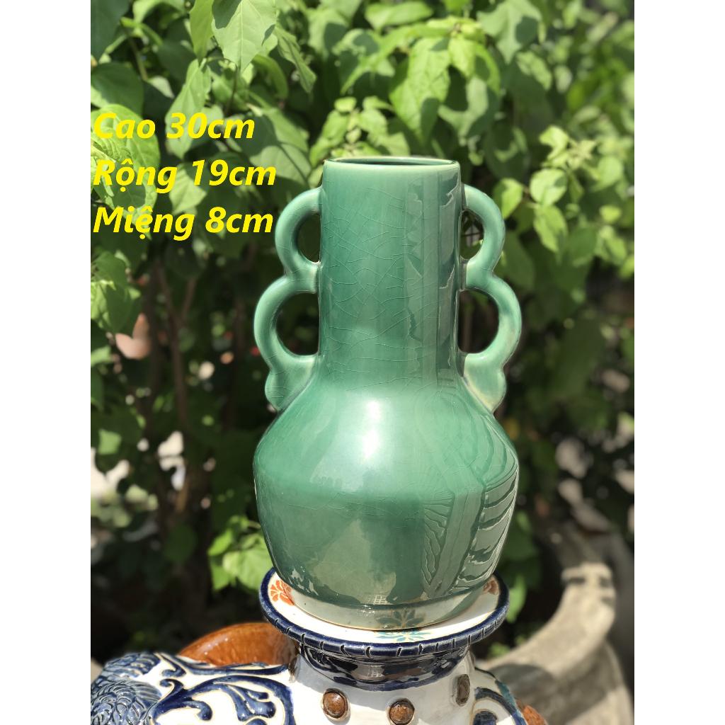 BÌNH HOA GỐM SỨ XUẤT KHẨU TRANG TRÍ DECOR BÌNH CẤM HOA XK24