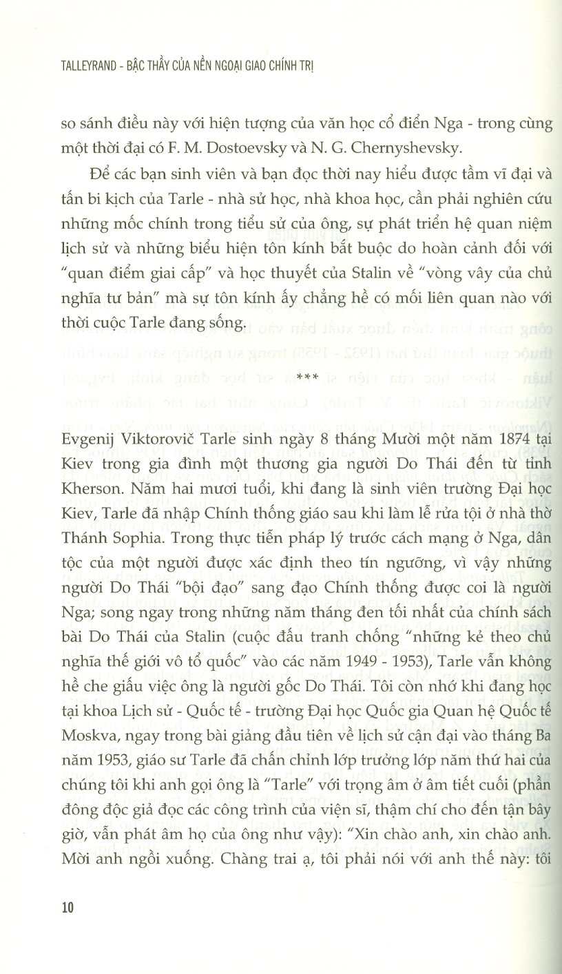 Talleyrand - Bậc Thầy Của Nền Ngoại Giao Chính Trị - Evgenij Viktorovič Tarle