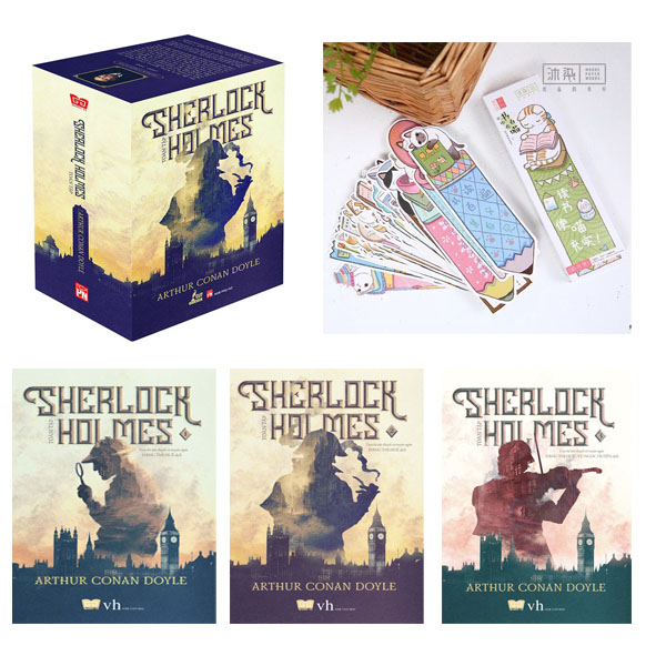 Hộp sách Sherlock Holmes toàn tập (Combo 3 tập - Tặng kèm 01 Bookmark độc đáo)