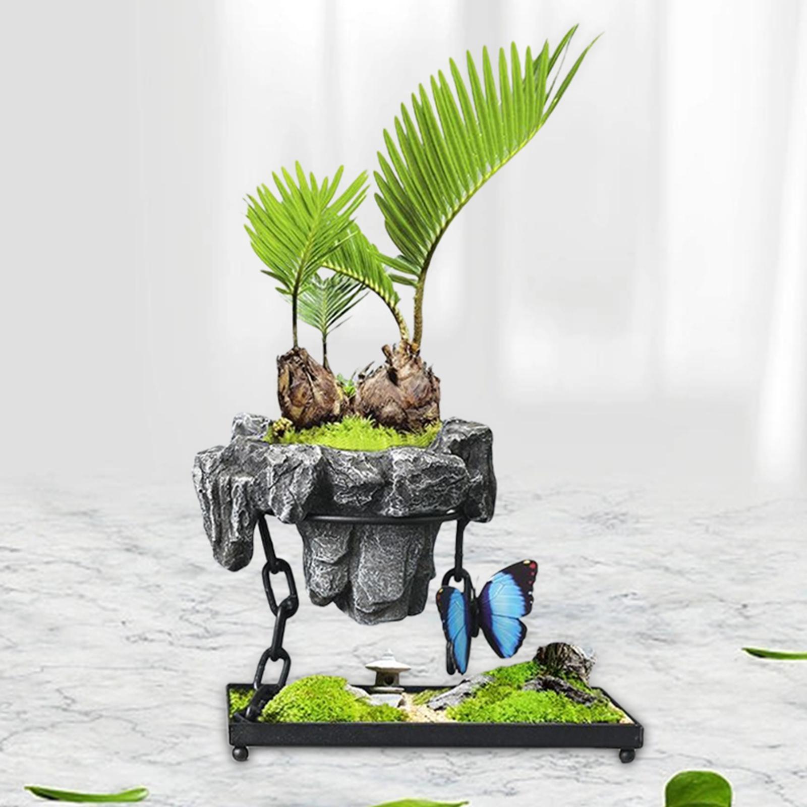 Butterfly Floating Plant Pot Planters Square with Rockery