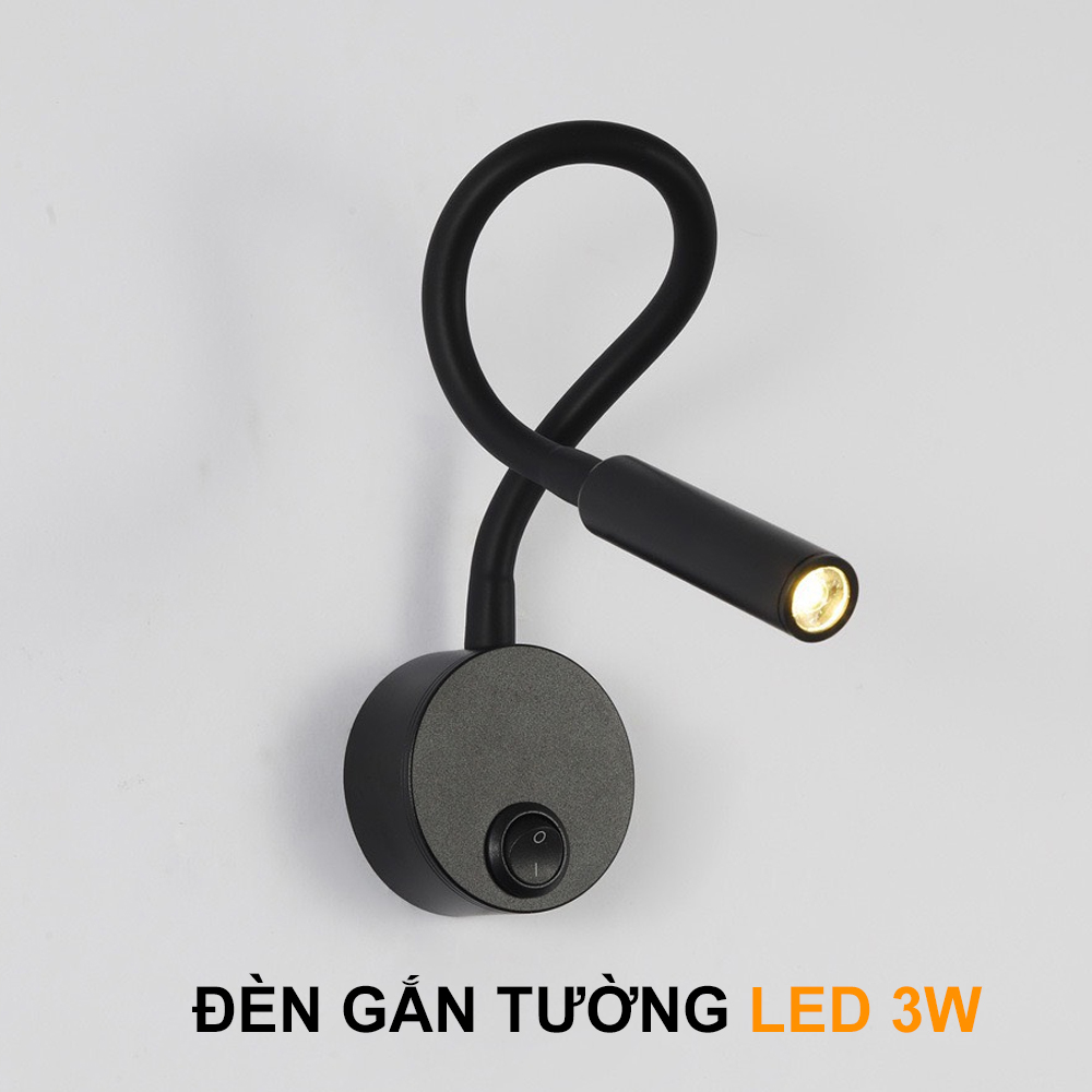 Đèn đọc sách đầu giường Led 3W - USB 5V, Đèn soi tranh, Đèn rọi trang trí Văn phòng, Nhà hàng, Khách sạn, Showroom