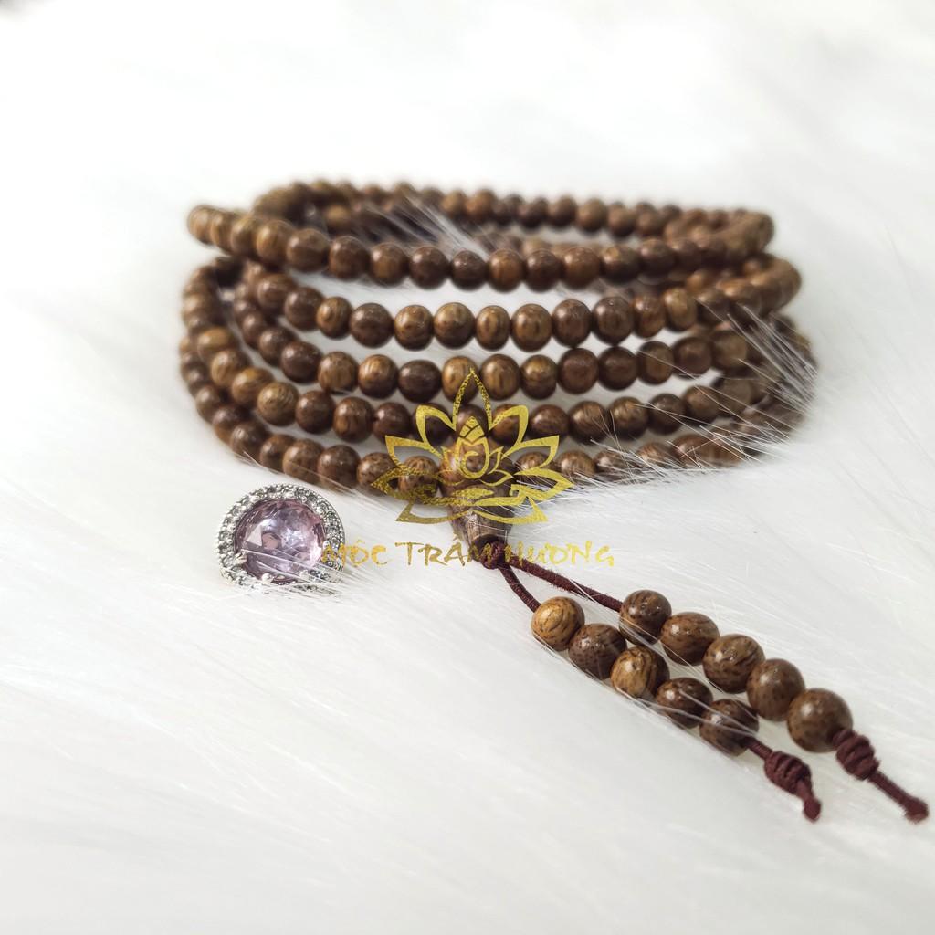 Vòng Tay Trầm Hương 216 Hạt 4mm MIX Charm Bạc S925