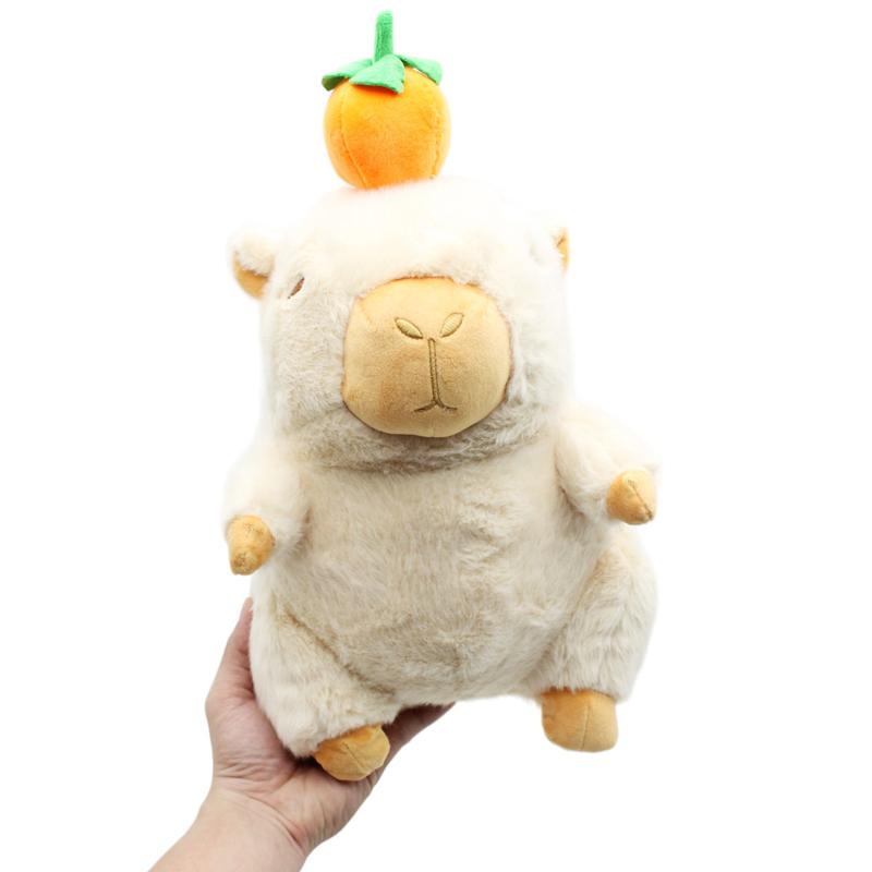 Thú Bông Capybara Đội Trái Cam 30 cm - Nuan Nuan DL24-002
