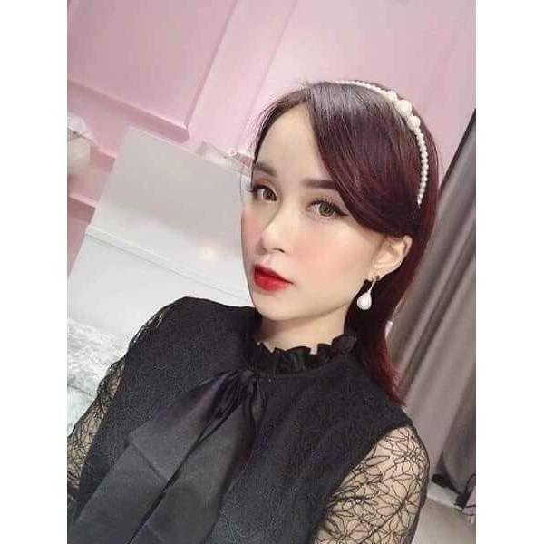 Bờm tóc đính ngọc nhân tạo