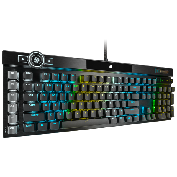 Bàn phím cơ Corsair K100 RGB Switch Cherry MX Speed  tần số quét phím 4000Hz - Hàng Chính Hãng