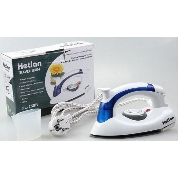 [] Bàn Ủi Hơi Nước Du Lịch Mini Hetian Travel Iron Gấp Gọn Có Thể Mang Đi Du Lịch.