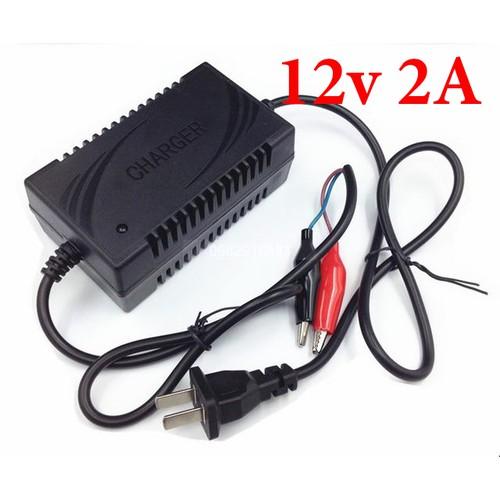 Sạc ắc quy 12V2a cho xe máy, ô tô sạc cả bình khô và nước tự ngắt khi đầy