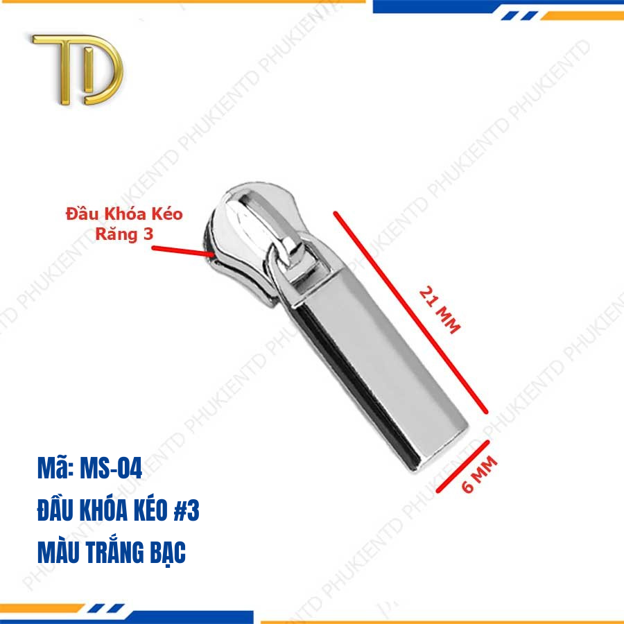 Đầu khóa kéo túi xách, đầu khóa kéo thay thế, đầu khóa kéo balo răng 5 mạ điện độ bền 5-8 năm