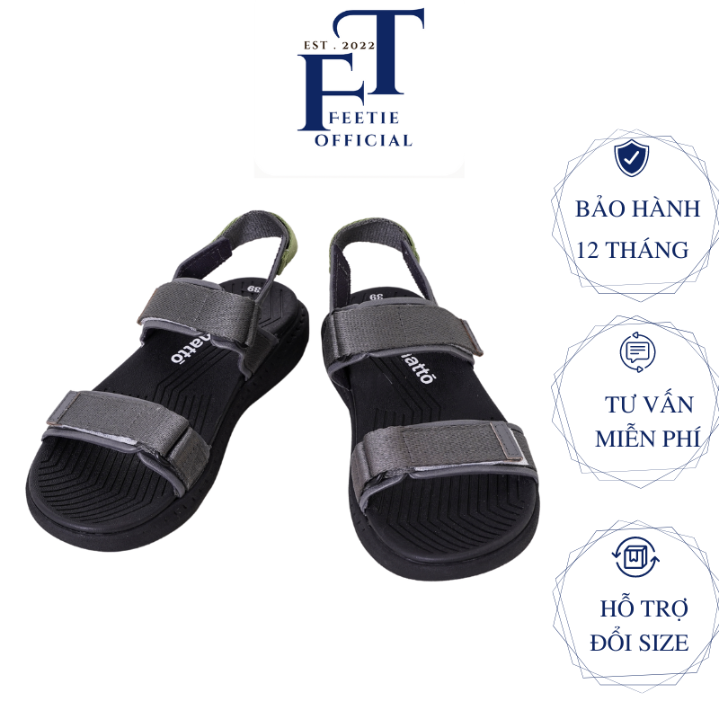 Dép Sandal Nam Nữ Shatto Quai Ngang/ Quai Chéo Xám Mang Đi Học cao 4cm Đế Bằng (Có Sẵn)