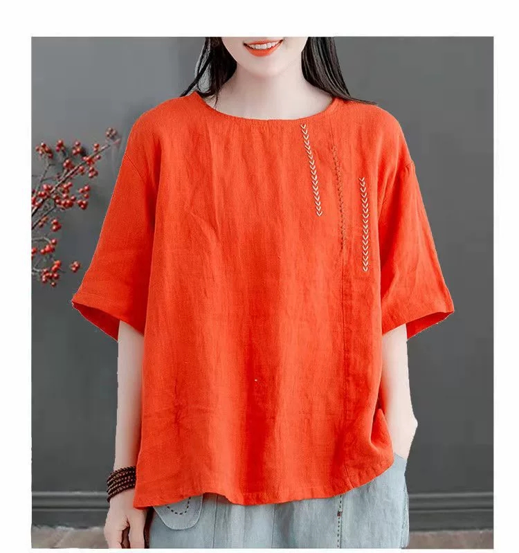 Áo phông nữ in họa tiết hoa thời trang,kín đáo,điệu đà,4 màu thanh nhã A17