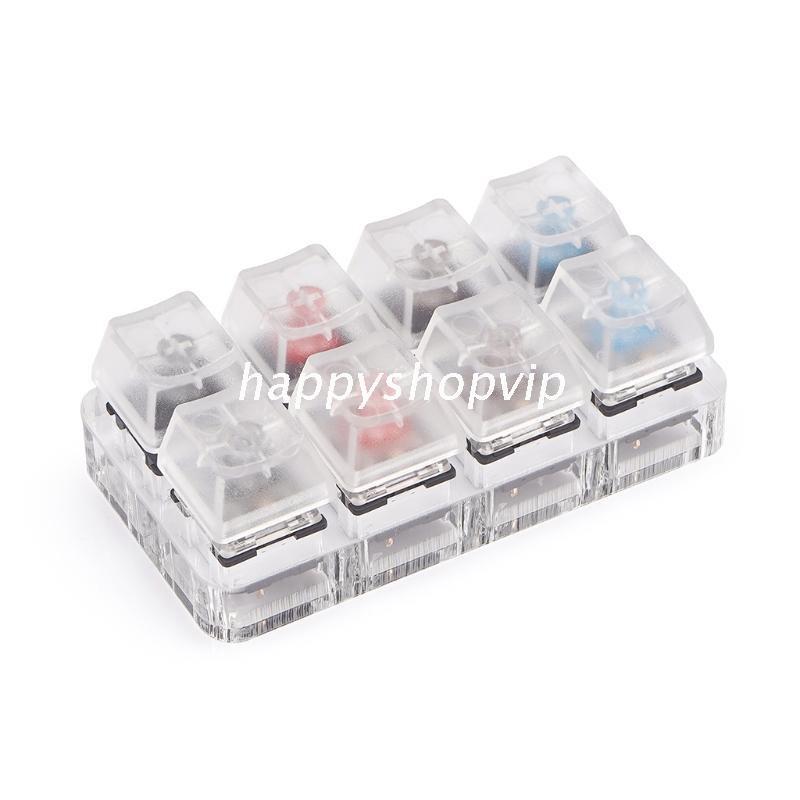HSV 8 Key Caps Translucent Keycaps Testing Tool Cherry MX Switches Keyboard Tester Kit Clear Keycaps Sampler PCB Mechanical Keyboard